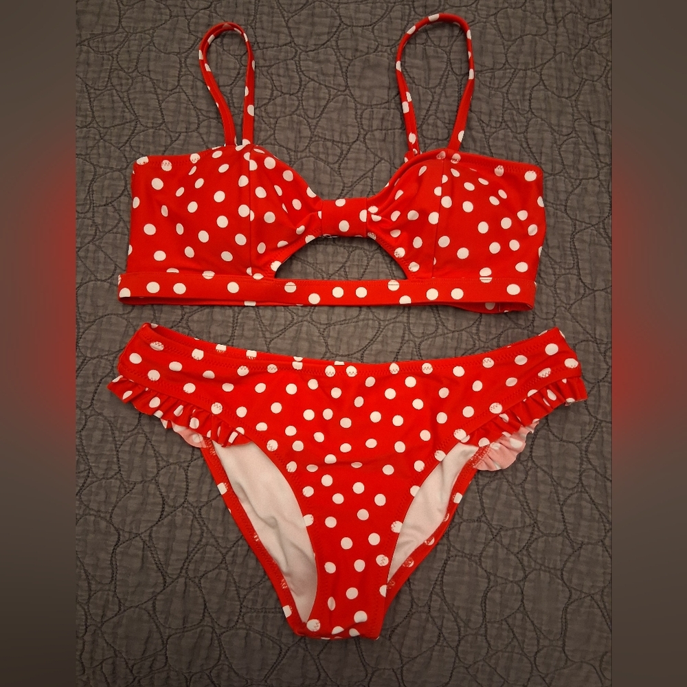 CupShe Red Polka Dot Women's Small